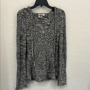 Roxy Gray Knit Hoodie
